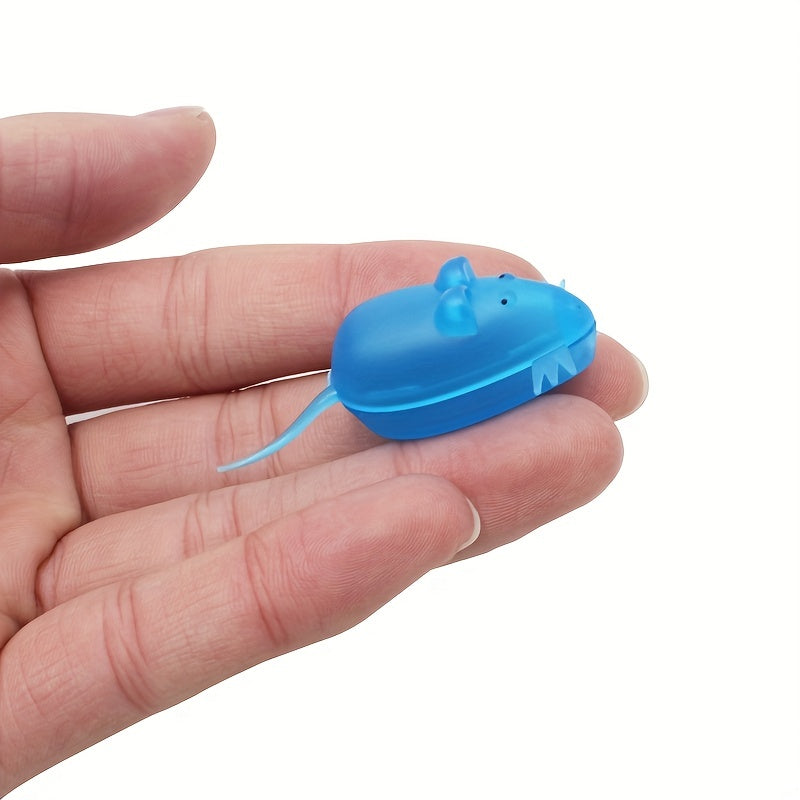 Set of 10 Mouse-shaped Plastic Tooth Storage Boxes for Storing and Collecting Teeth.