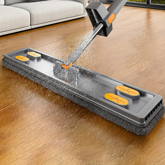 Spruce up your floors with a 1pc Hardwood Floor Spray Mop! This 350ml refillable spray mop comes with 2 reusable fiber mop pads, perfect for both home and commercial use on dry and wet floors. Ideal for hardwood, laminate, and ceramic tile, this flat mop