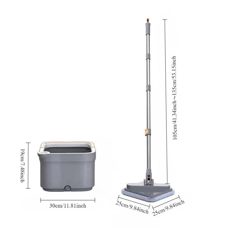 Quickly dry your floors with the 1pc Flat Mop Set featuring Dirt Separation Technology. This hand washable mop is perfect for both wet and dry cleaning, making it ideal for use in the living room, bedroom, and kitchen.