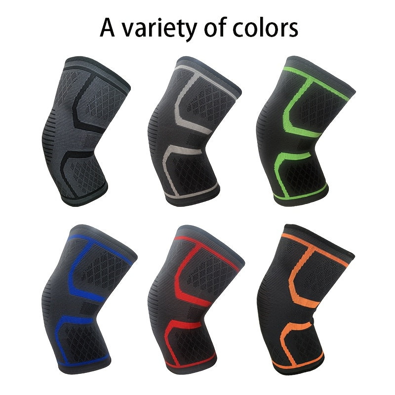 2-Pack Compression Anti-Slip Knee Pads for Running, Cycling, Weightlifting Fitness Training, Warm Knee Brace, Multiple Colors Available