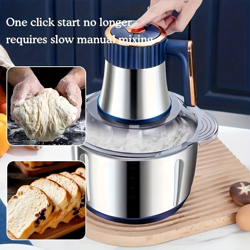 5L Stainless Steel Food Processor with 6-Blade System - Fast and versatile for chopping and mincing, ideal for winter dishes.