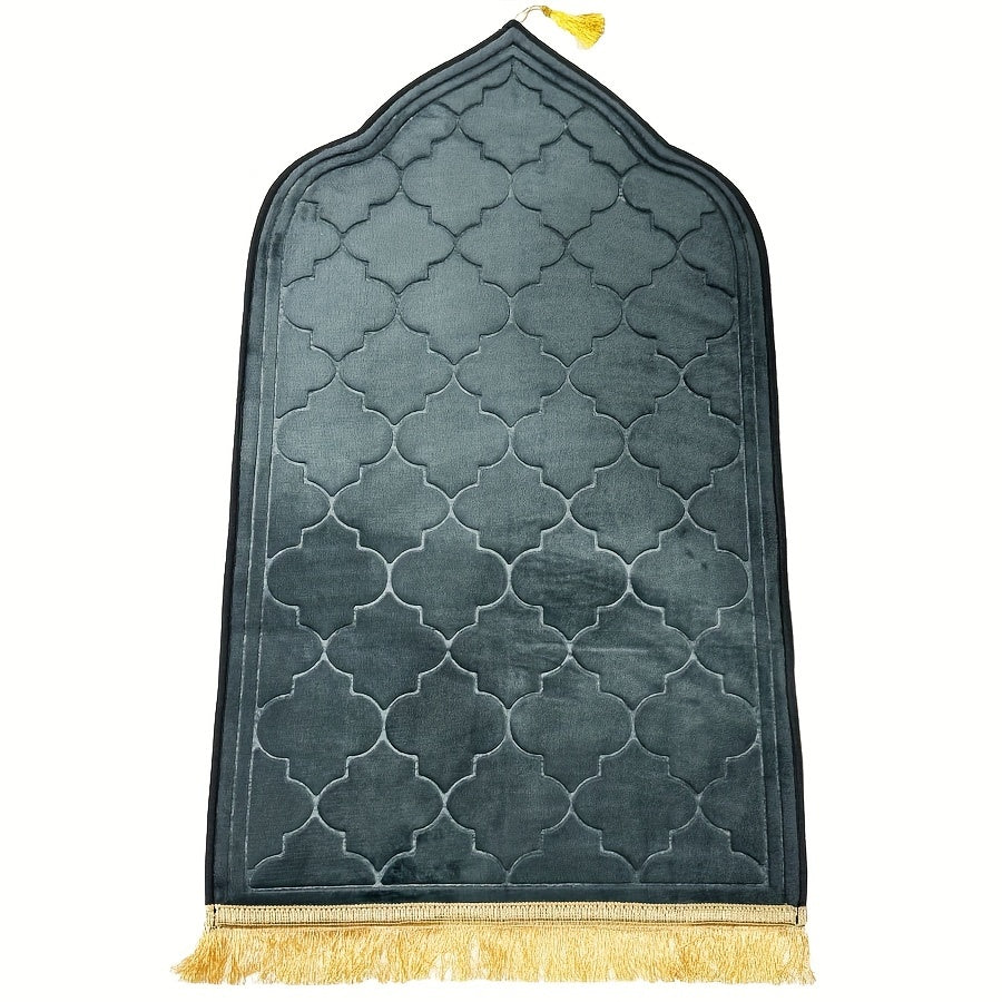 Premium outdoor prayer mat with tassel design - non-slip, durable, and comfortable for home and garden decor.