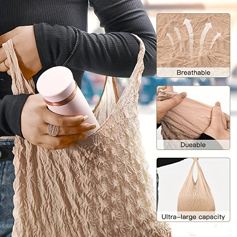 Reusable Magic Stretch Bag with 1 piece - Large Capacity, Multi-Purpose, Foldable, and Portable Grocery Bag - Ideal for Everyday Use and Gifting