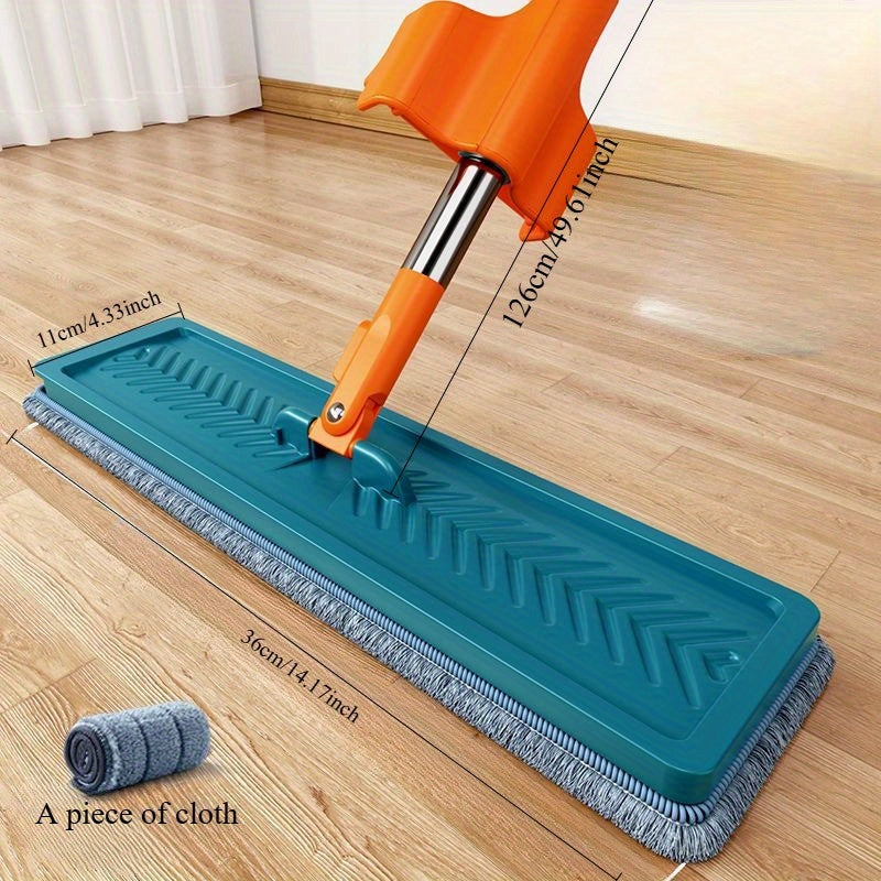 Get double the cleaning power with our 1pc Dual-Mode Hands-Free Flat Mop! This innovative mop is perfect for both wet and dry cleaning, featuring an efficient absorbent design. Ideal for use in the living room, bedroom, and even the toilet, this modern