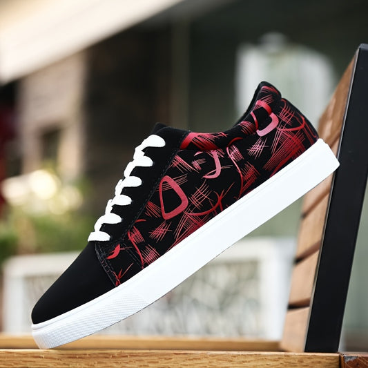 Men's fashion canvas sneakers, low-top lace-up skateboard shoes that are comfortable, lightweight, breathable, and durable for all seasons.