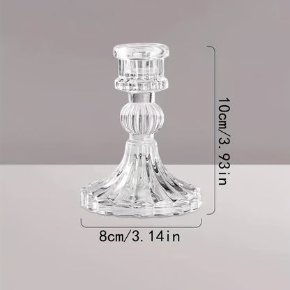 Elegant glass candle holder inspired by Scandinavia, perfect for weddings, anniversaries, and home decor.