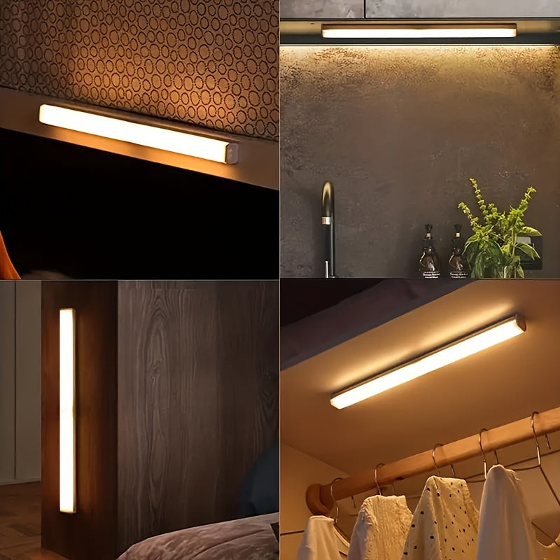 The intelligent 1pc LED Cabinet Light instantly lights up your home with motion sensor function. USB rechargeable with magnetic and wireless night light strips, it is suitable for various