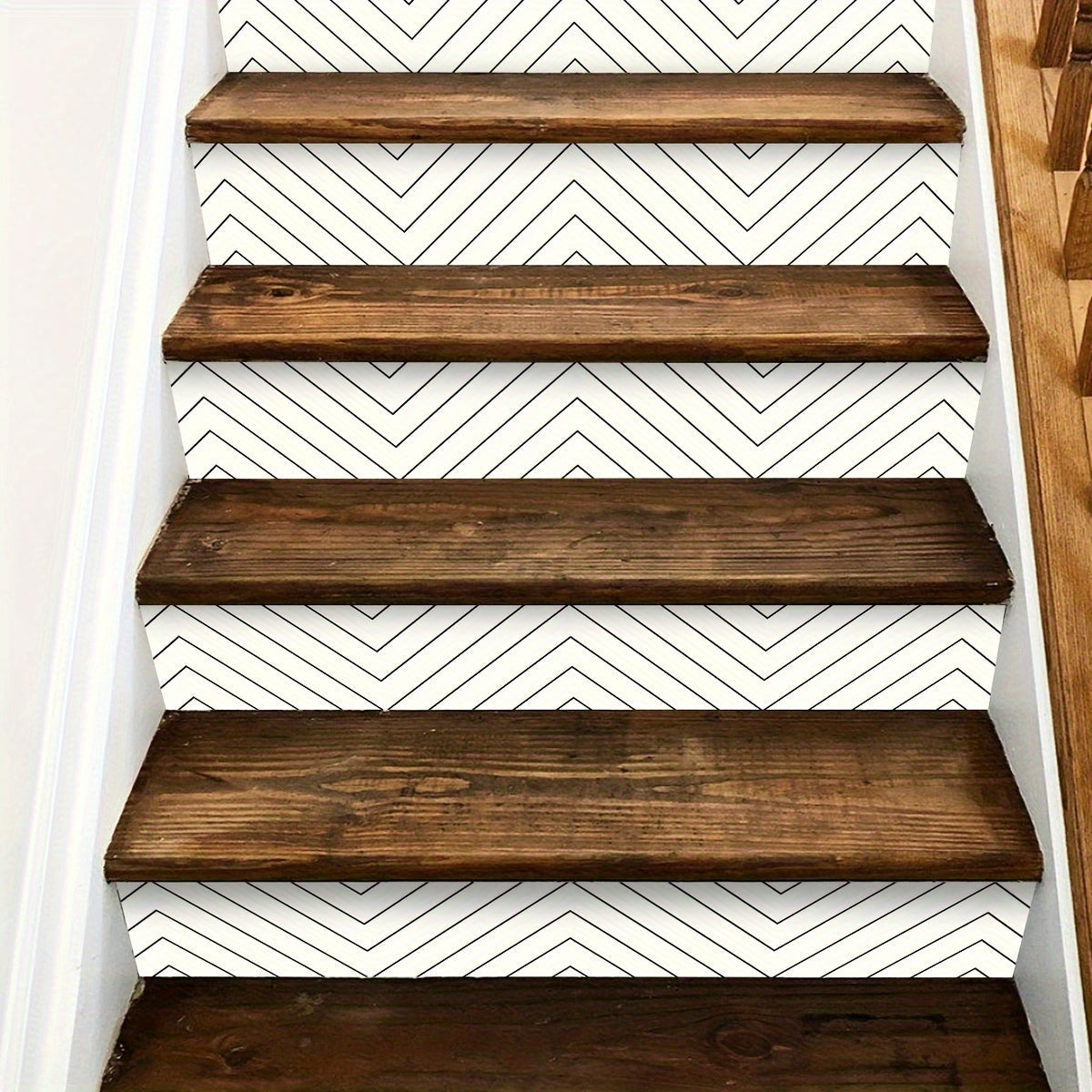 Upgrade your home with our Easy-Apply Geometric & Minimalist Stair Decals. Made from self-adhesive PVC, these decals leave no residue behind and are perfect for decorating your home's bedroom, living room floors, and stairs. Each decal measures