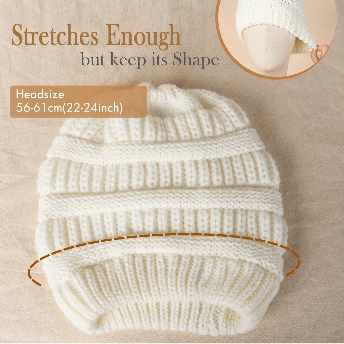 Soft slouchy knit winter beanie suitable for women and men, perfect for winter holidays.