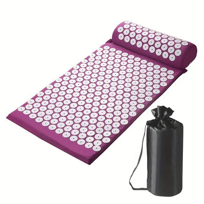 1pc Acupuncture Massage Mat, Pillow, and Yoga Mat Set