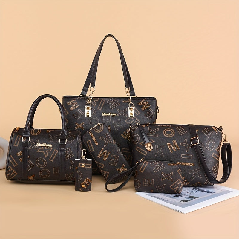 2024 New Six-piece Set Women's Bags European and American Fashion Handbag