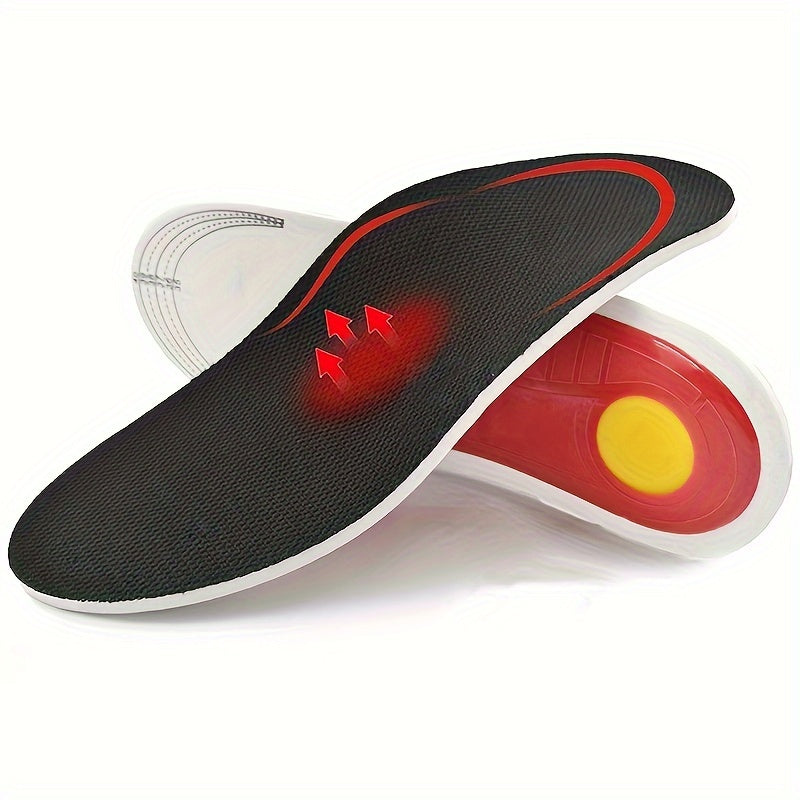 Unisex Arch Support: Black EVA Inserts for Flat Feet, Stabilizes Arch Comfortably