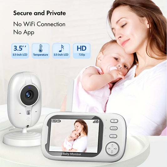 Ultimate Youngsters Monitor with 720P HD Camera, 12.7cm LCD Screen, 274.32 meter Wireless Range, Auto Night Vision, 2-Way Audio, Temperature Display, 8 Soothing Lullabies, USB Rechargeable