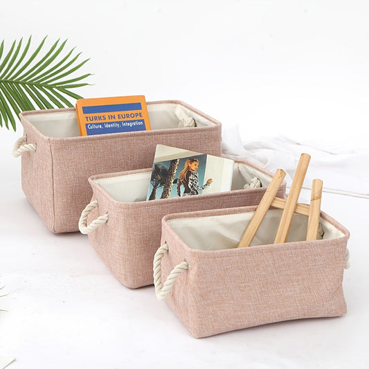 Modern and Simple Desktop Storage Basket Perfect for Organizing Linens, Books, or Toys