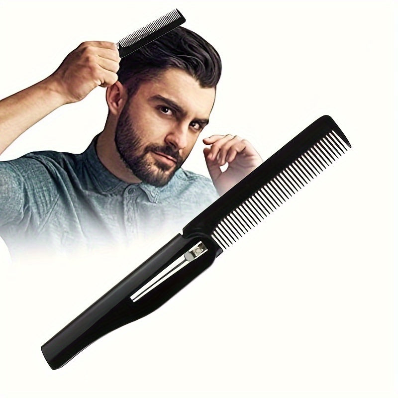 Stainless steel handle folding comb for all hair types.