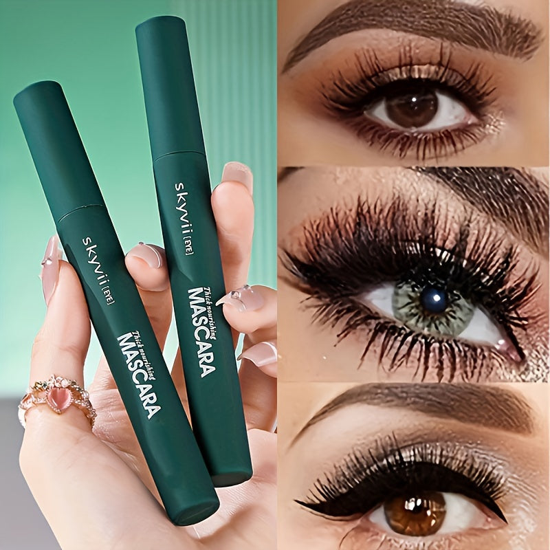 Waterproof mascara in black shade, suitable for all skin types, long-lasting and sweat-proof.