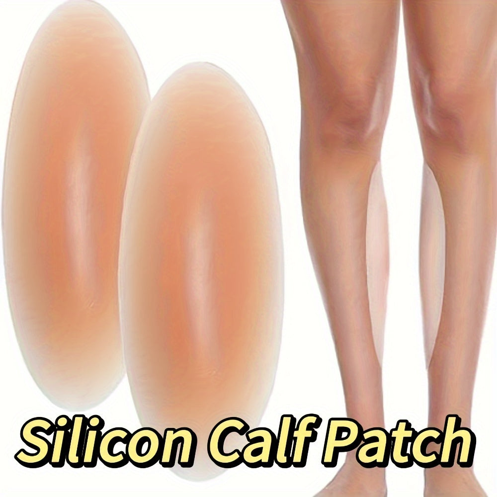 Silicone calf patches for invisible leg correction, designed for O/X-Leg shape adjustment with comfortable self-adhesive support