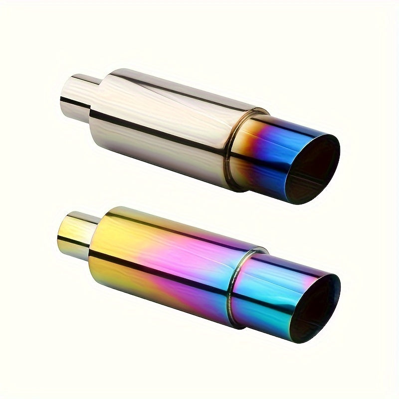 Universal stainless steel exhaust pipe for sports cars with loud sound.