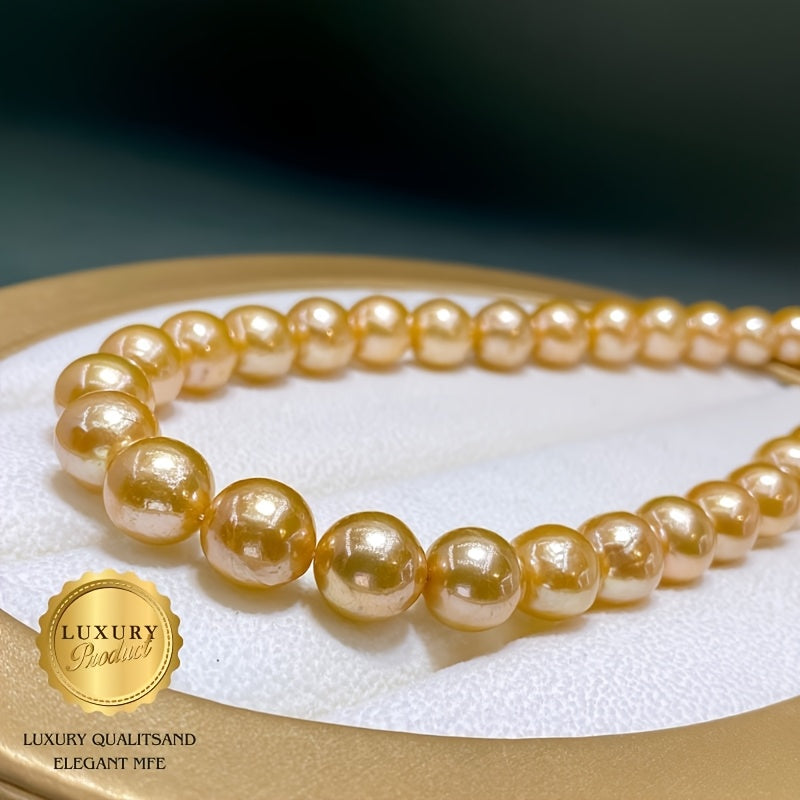 This exquisite luxury freshwater pearl necklace boasts an elegant and royal style, making it perfect for daily wear, parties, and gifting. An ideal choice for Mother's Day and wedding anniversaries, this versatile piece is suitable for all seasons.