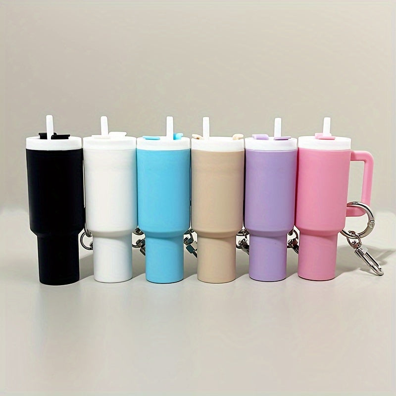 Get your hands on the adorable 6CPS Mini Cup Keychain, a fun and practical accessory that can also be used to store lipstick, ornaments, and other small items. It makes for a perfect gift to give to others.