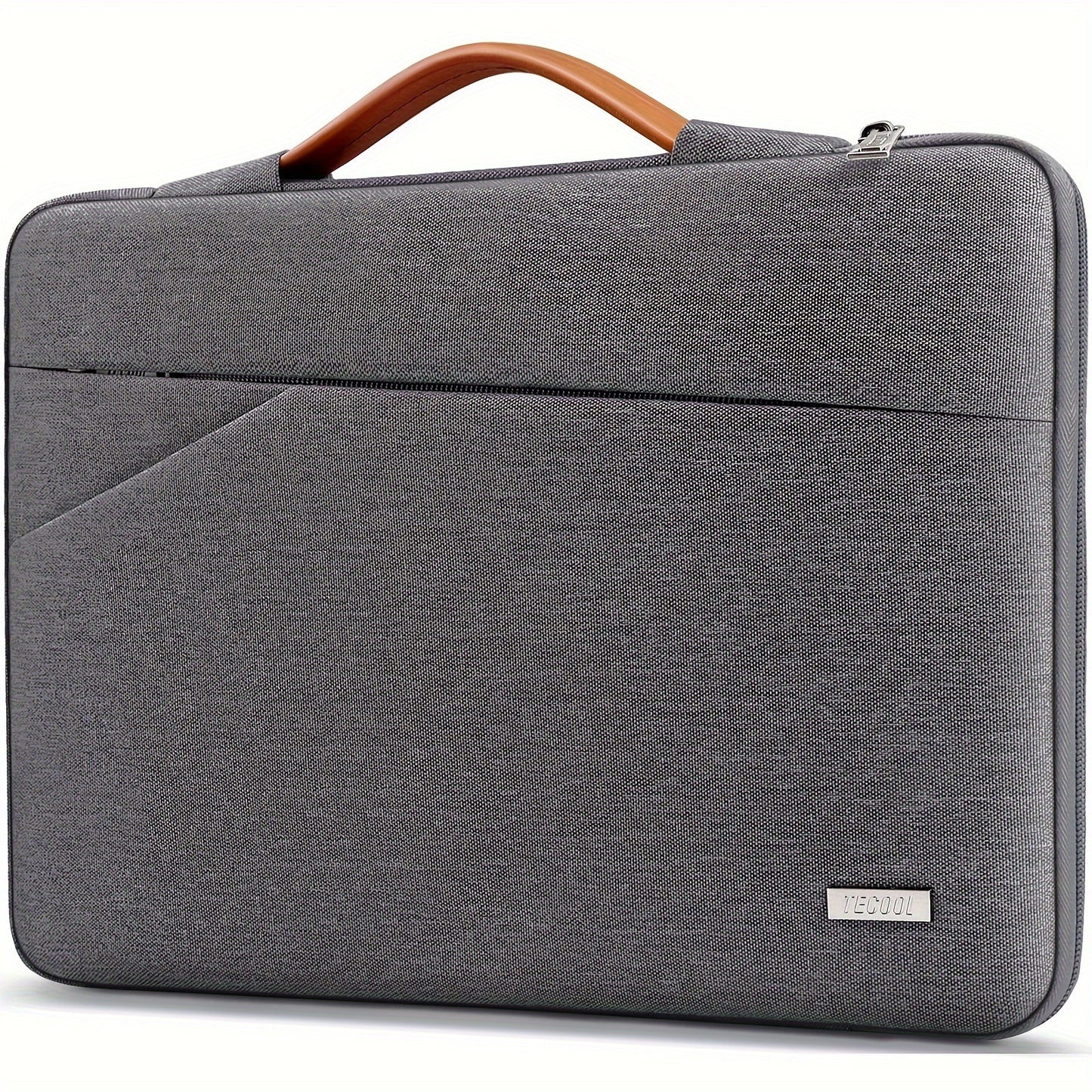 TECOOL Laptop Sleeve Bag for 13-16 inch MacBooks, Waterproof and Shock-Resistant with Handle and Pockets, Dark Gray.