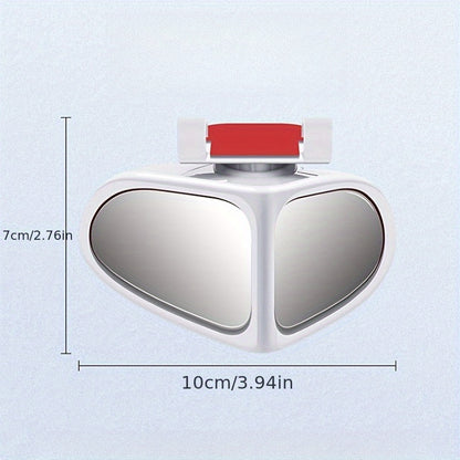 2 HD Car Blind Spot Mirrors with 360 ° adjustable view for front and back wheels