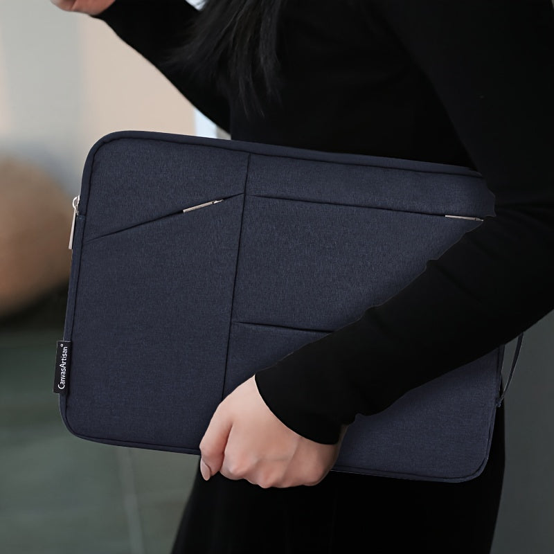 Durable, waterproof laptop sleeve by Canvas Artisan brand, ideal for daily office use with Matebook and Thinkpad compatibility.