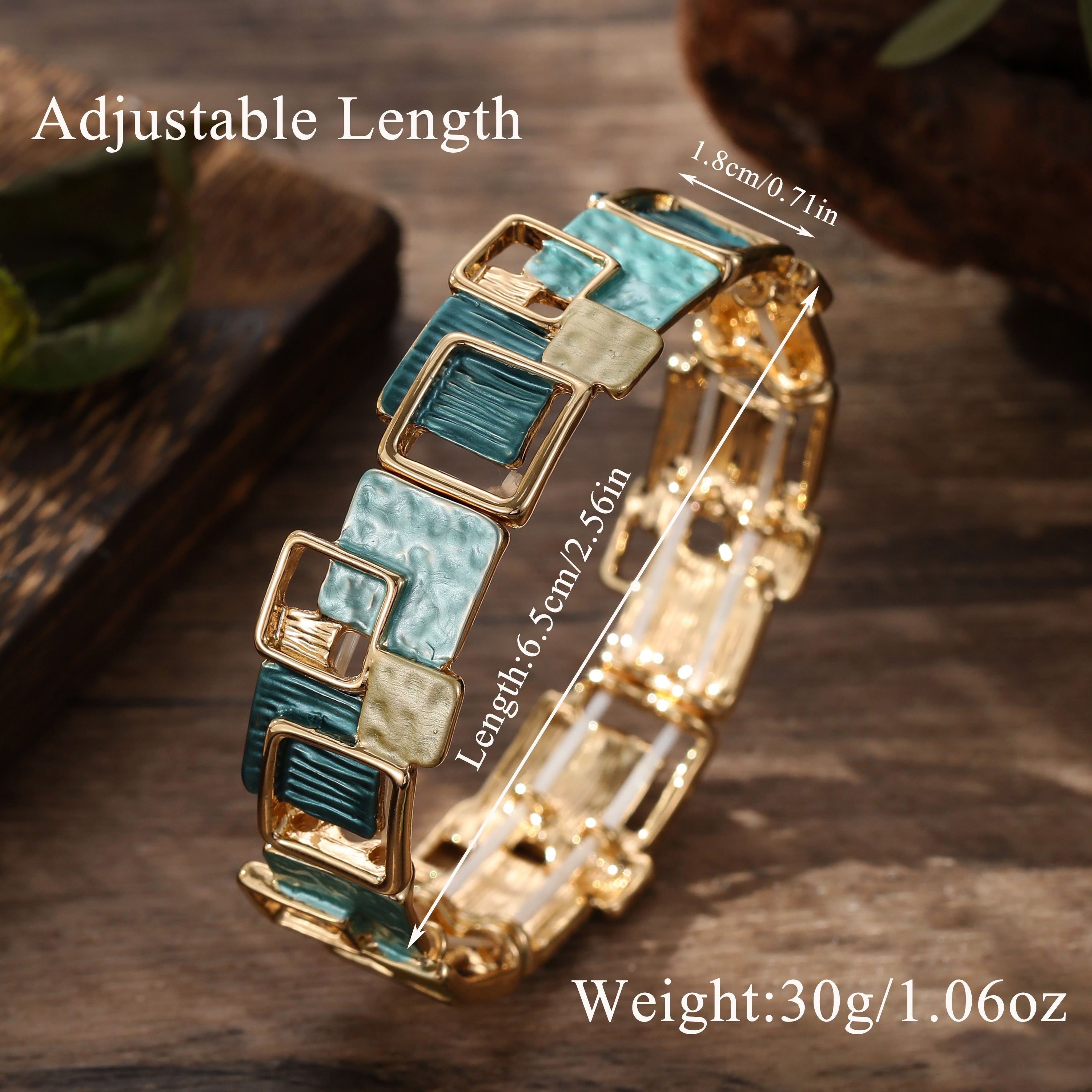 Chic Retro Bracelet with Enamel Accents, Gold-Plated, Zinc Alloy Bangle, Stylish Unisex Jewelry for Everyday and Holiday Wear, Perfect Mardi Gras Present