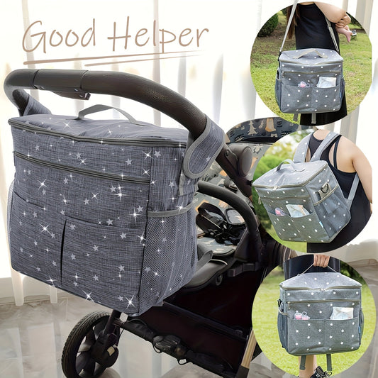 Essential for Travel: Multifunctional Large Capacity Diaper Bag, Stroller Bag, Hanging Storage Bag, and Backpack