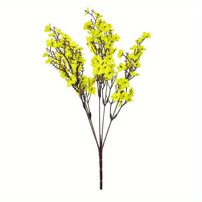 4 Lifelike Artificial Cherry Blossom Flowers - Ideal for Weddings, Engagements, and Home Decor.