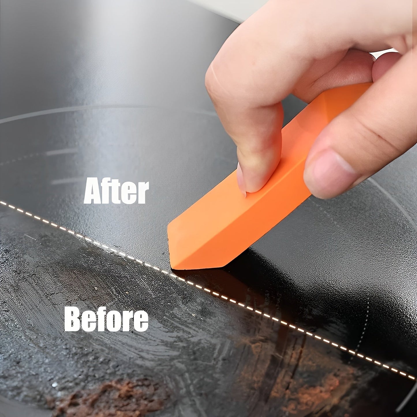 Easily eliminate limescale, rust, and grime with this multi-functional cleaning tool - great for use in kitchens and bathrooms, suitable for both home and commercial applications.