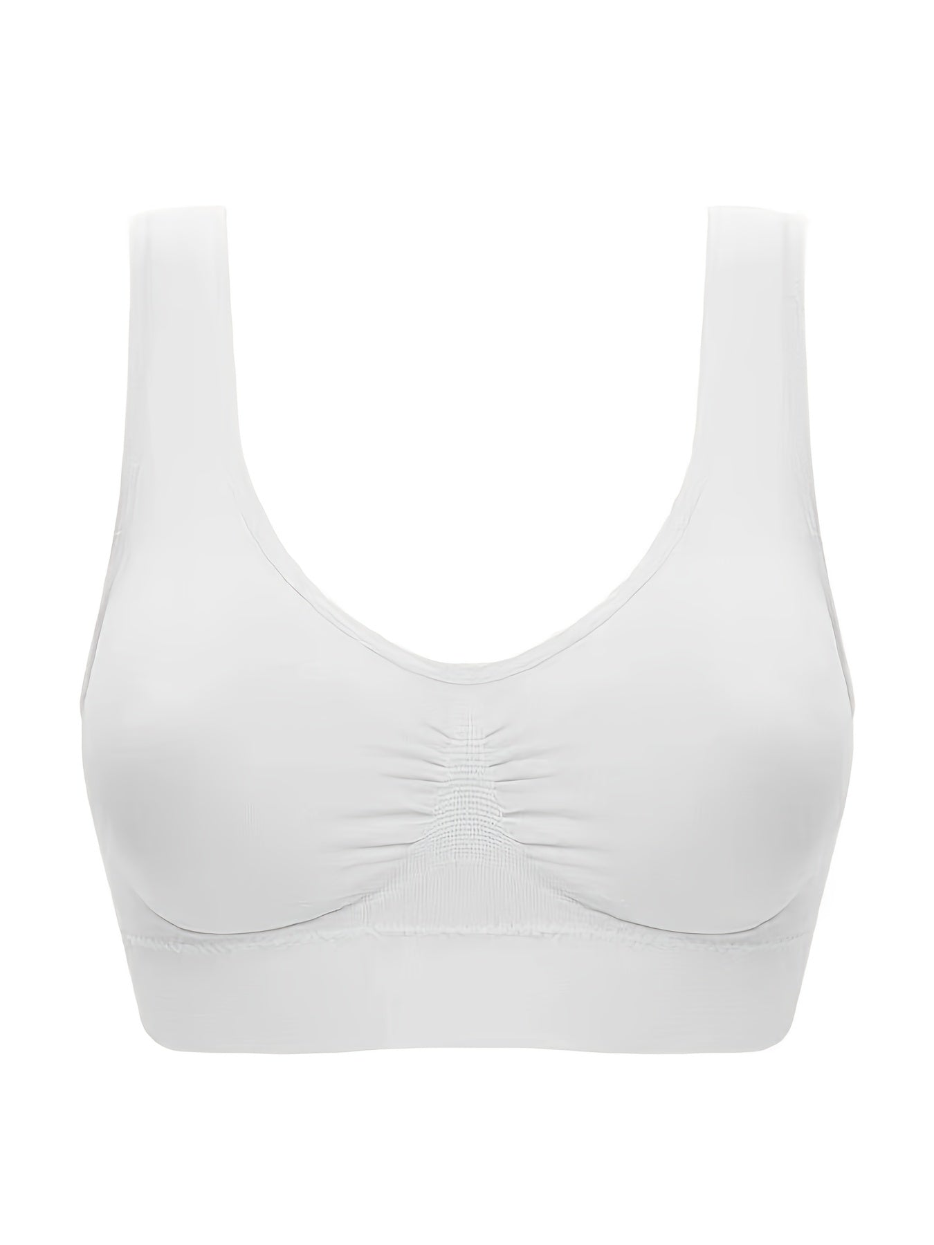 3 Seamless Sports Bras with Small Pleats, Cozy Thin Design for Everyday Comfort - Women's Lingerie & Underwear