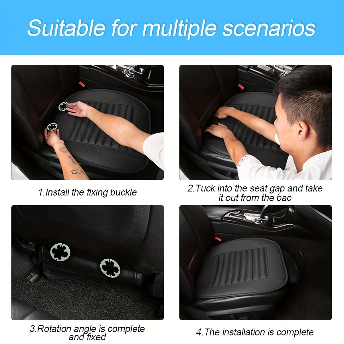 Top Pick: Faux Leather Car Seat Cushion Protector for Breathability and Anti-Slip Safety