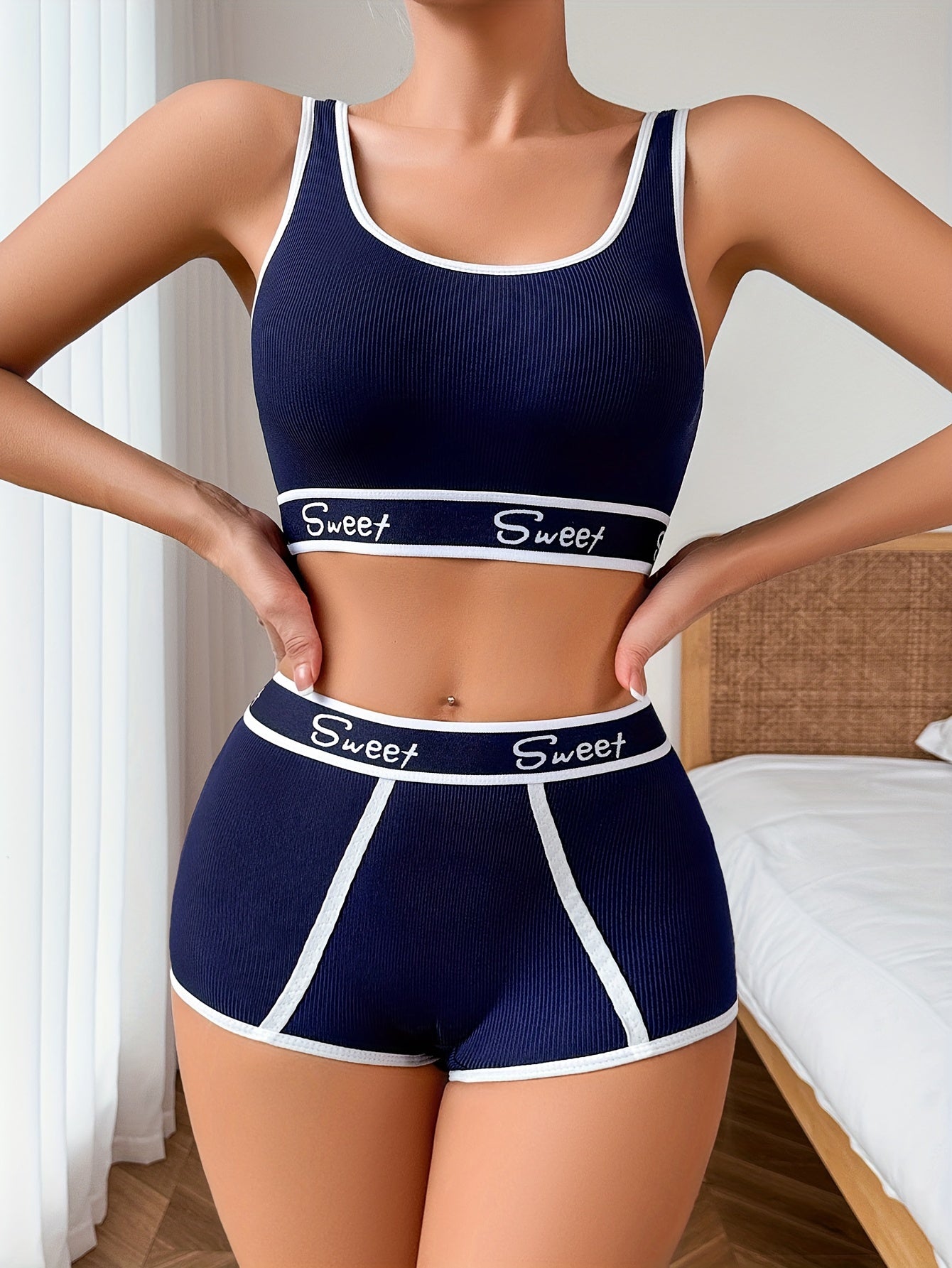 European and American lingerie set includes a backless bra and panties, designed for comfort and breathability.