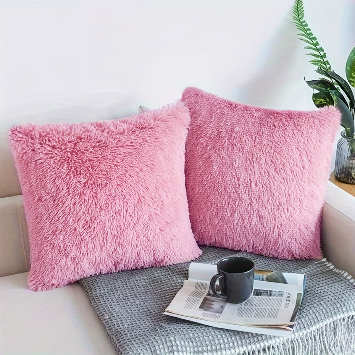 Soft plush pillowcase for comfortable sleep and home décor.