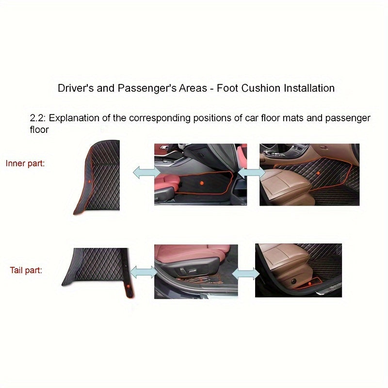 PU Leather Floor Mats for Subaru Forester 2019-2022, Left Drive Vehicle, All-Weather Waterproof with Full Coverage