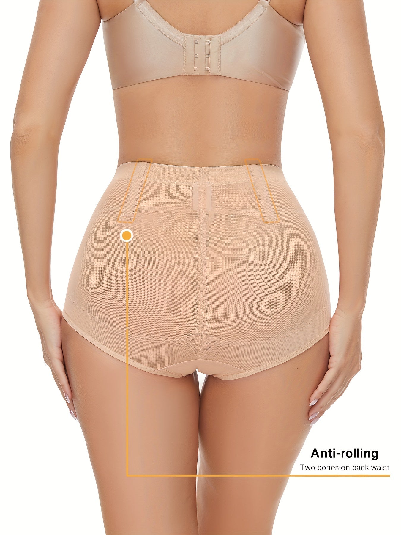 RULAFANT High-Waist Shaping Panties - Tummy Control & Butt Lift, Breathable Polyester Blend, Women's Underwear & Shapewear