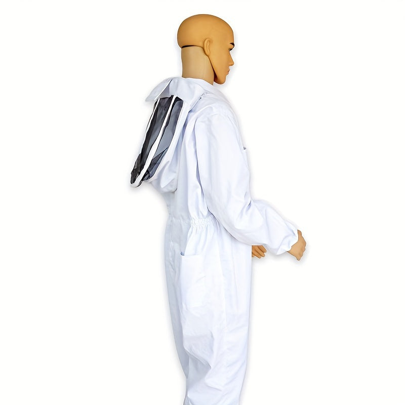 Durable full body beekeeping suit with hood for beekeepers, multiple sizes available