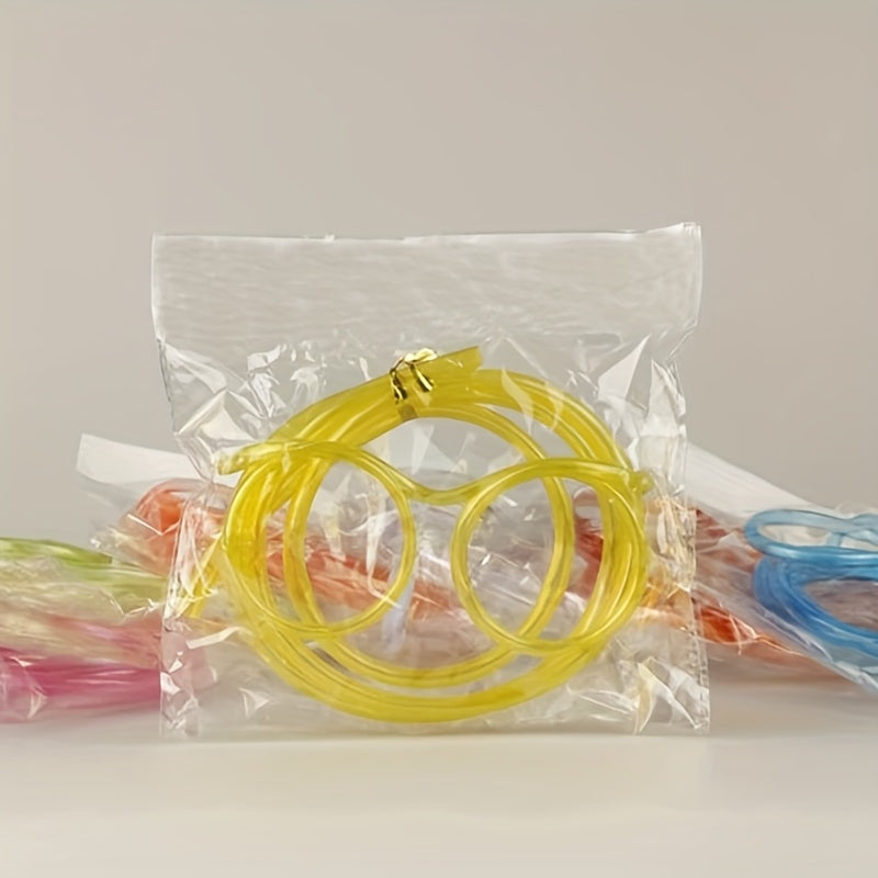 1 pair of Crazy Straw Glasses for birthday parties, party favors, and gift bag stuffers.