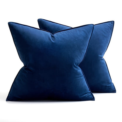 Set of 2 Soft Velvet Throw Pillow Covers for Sofa, Bedroom, Car - No Pillow Insert Included