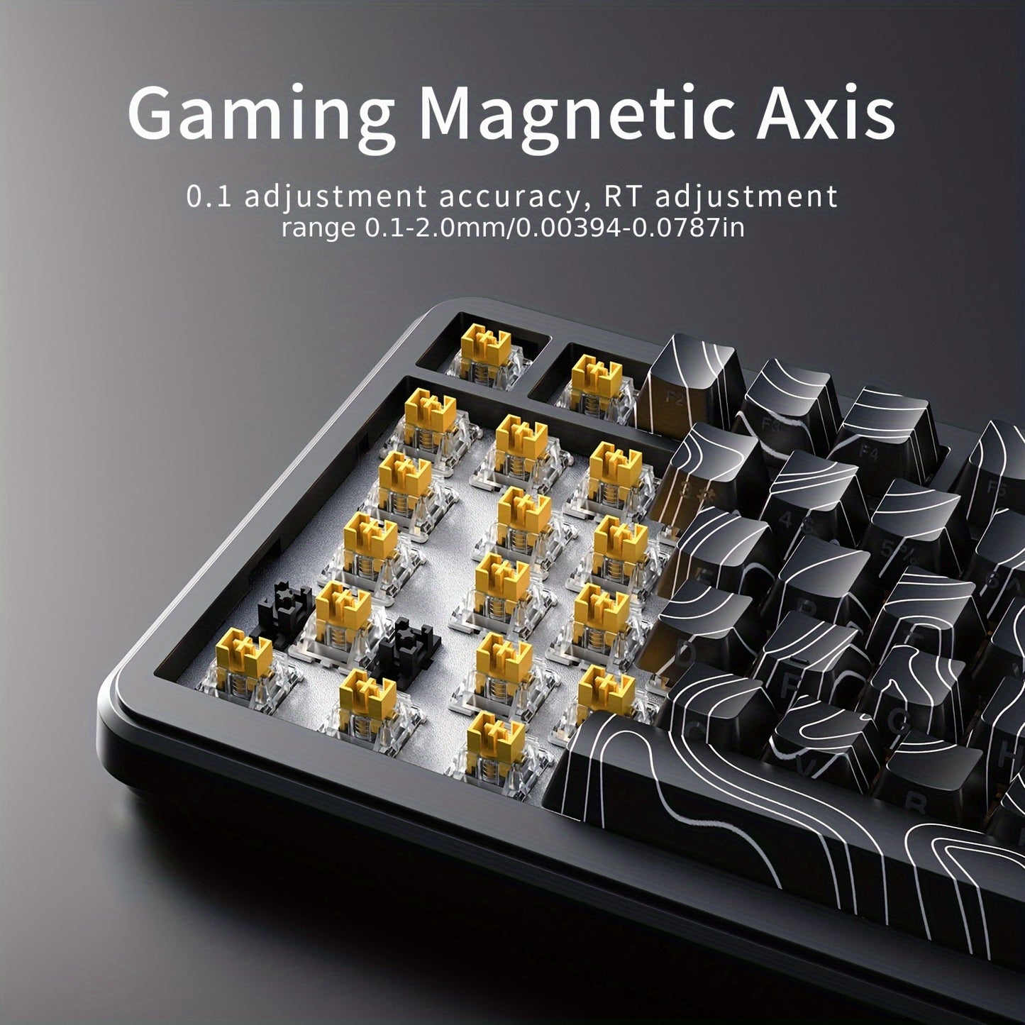 AK820 MAX is an upgraded mechanical keyboard with a magnetic switch, Type-C wired connection, and cool RGB lighting effects, suitable for gaming, esports, and office use.