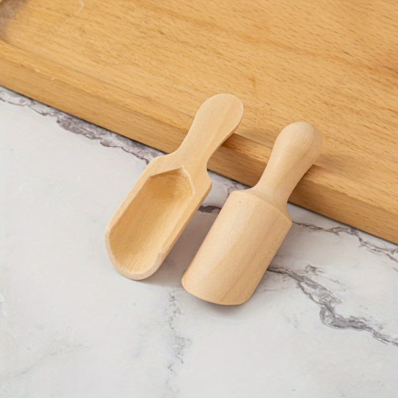 Set of 10 wooden spoons for bath salts, coffee, and tea - perfect for kitchen and dining use. Ideal for use with coffee, tea, and espresso.