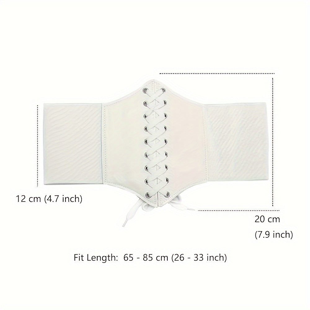 One or two solid color waist shaping belts for women with rivets.