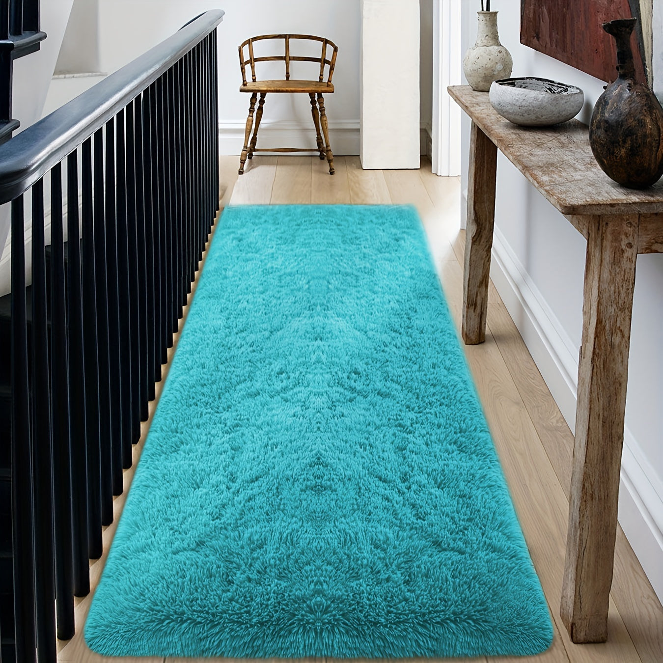 Soft fluffy shag area rug perfect for living room or bedroom décor. This cute, luxurious non-slip carpet is machine washable and adds a touch of elegance to your home. Ideal for home decor and room decor.