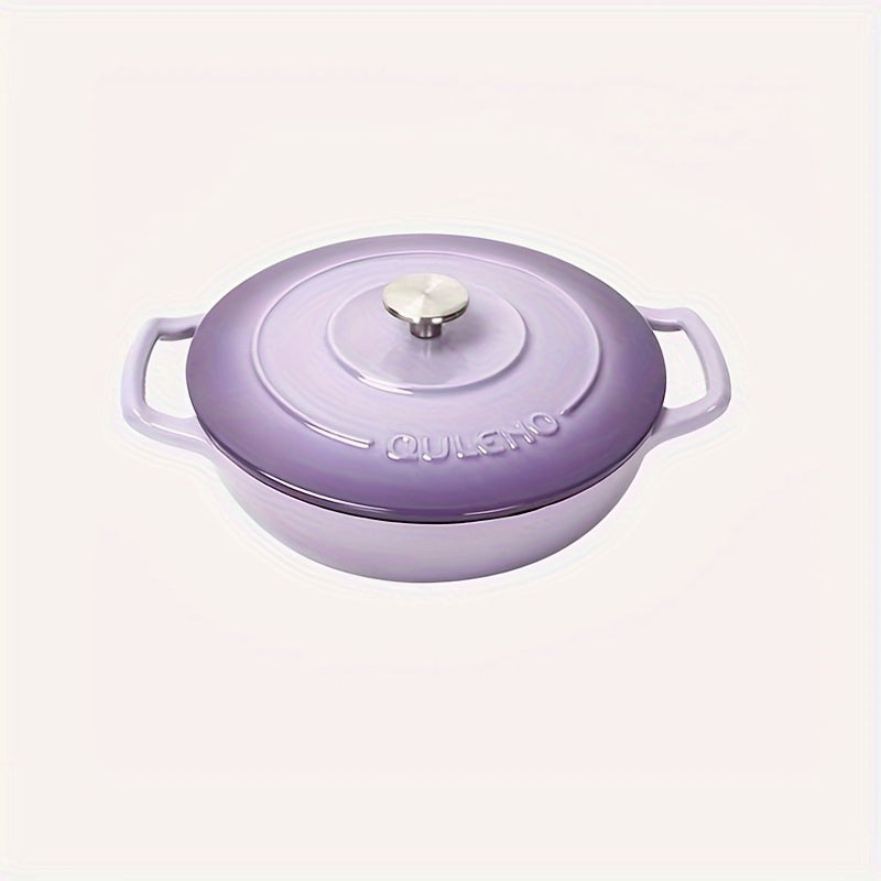 Long-lasting and adaptable 111oz Enameled Cast Iron Saucepan with Lid - Non-Stick, Ideal for Induction & Gas Cooktops