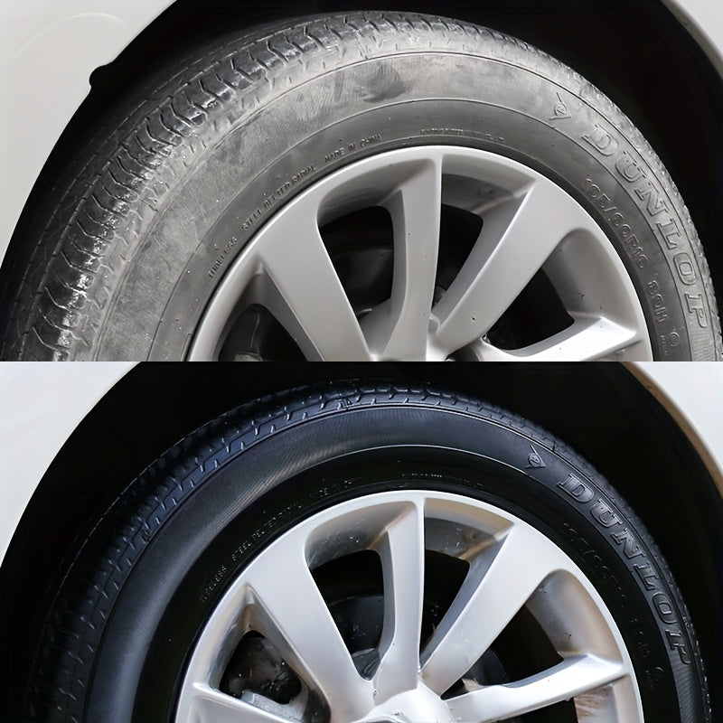 HUI Tire Renewal Wax: Shiny, long-lasting protection for car and motorcycle tires. Restores appearance, covers white hair, prevents cracking and aging. 30g size.