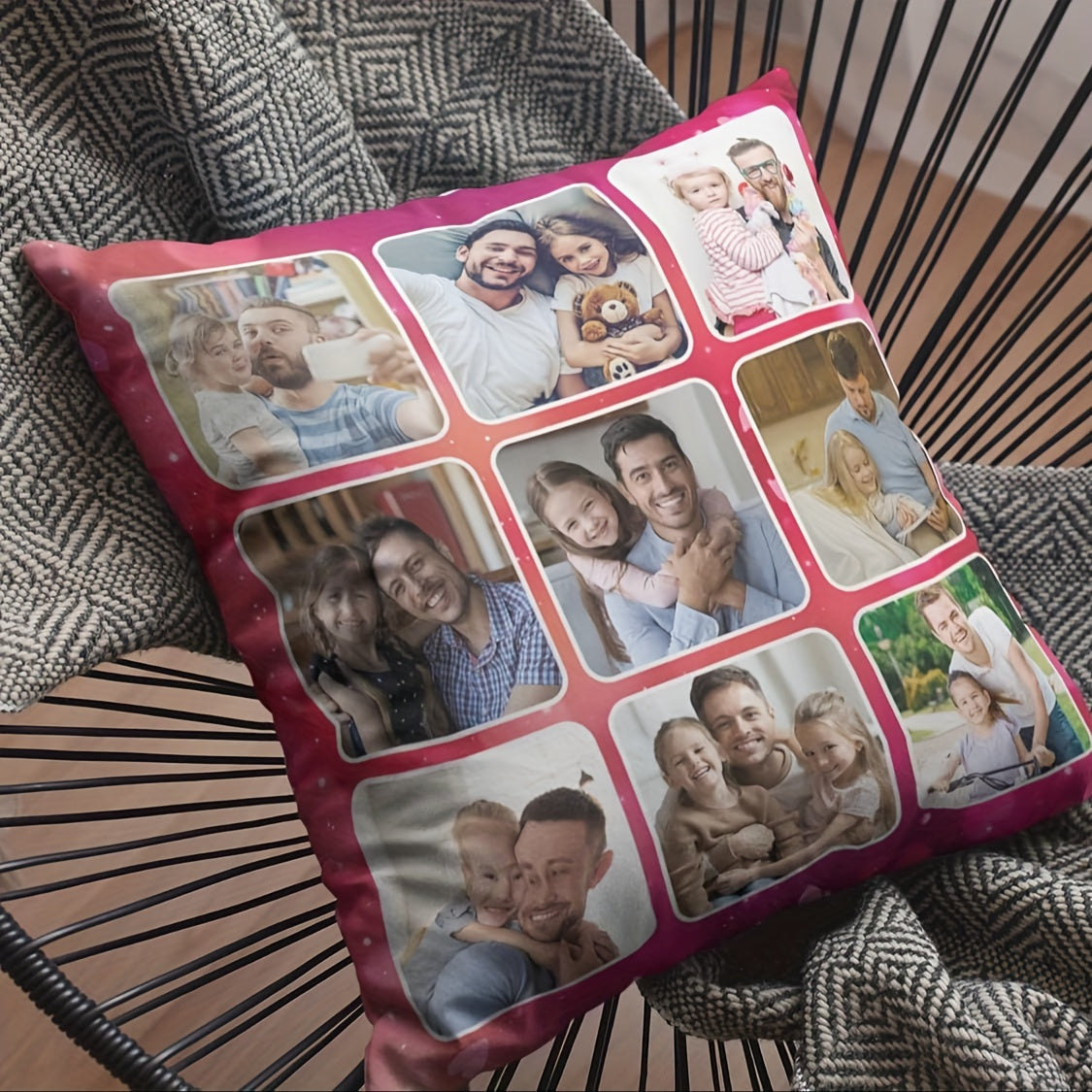 Personalized Polyester Throw Pillow Cover, 45.72x45.72 cm, Set of 1 - Ideal Gift for Couples, Parents, Friends - Perfect for Birthdays, Special Occasions - Customizable with Any Image - Suitable for Ages 14 and Up - Various Color Options Available