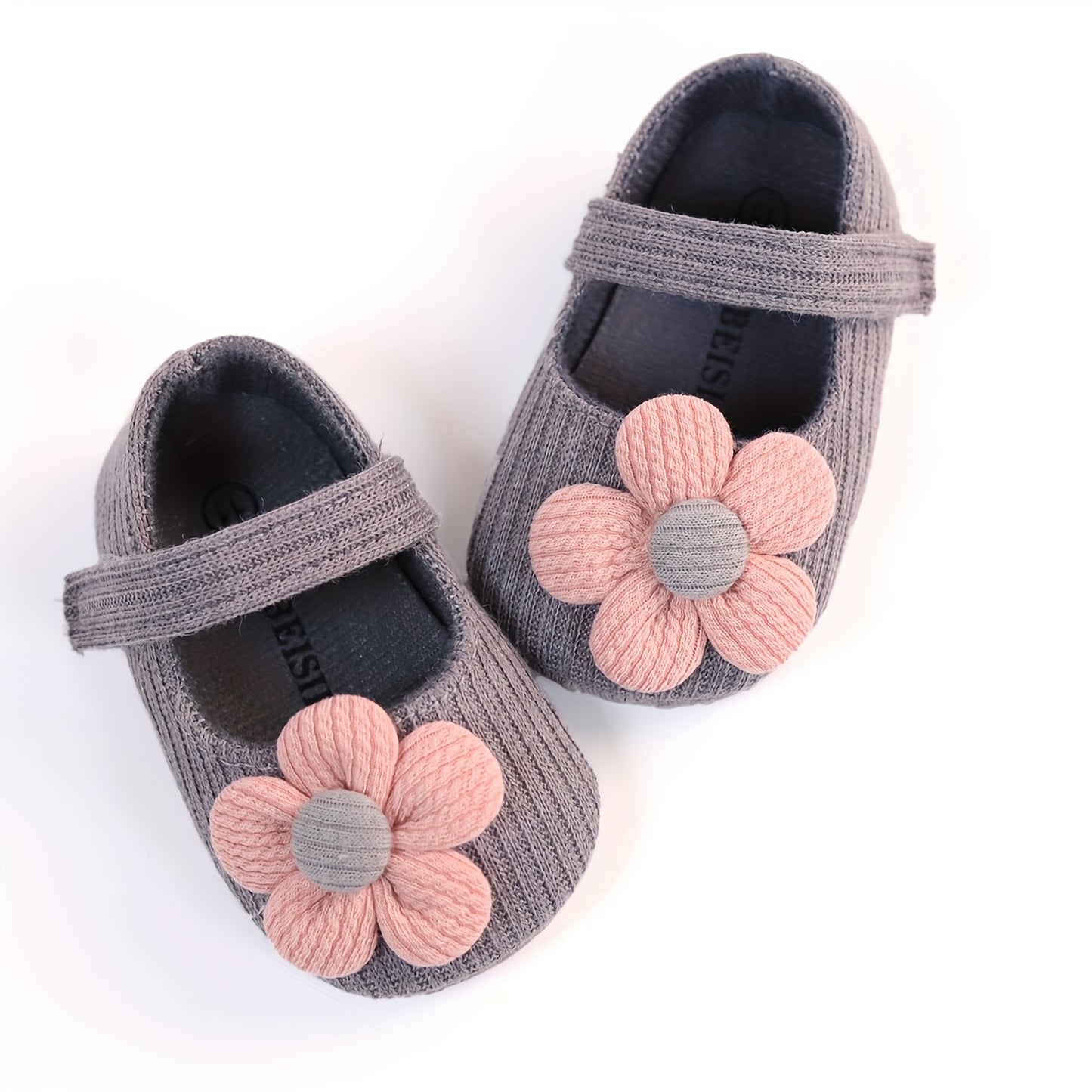 Toddler sunflower princess shoes for daily wear in spring and fall, lightweight, non-slip, and colorful candy-like design.