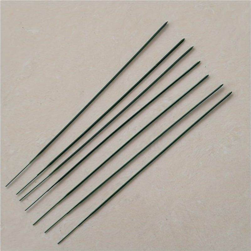 Plastic-clad iron flower stems in packs of 50, 200, or 500 for artificial hydrangea, rose, and peony decorations. Each stem is 17cm long and ideal for wedding decor.