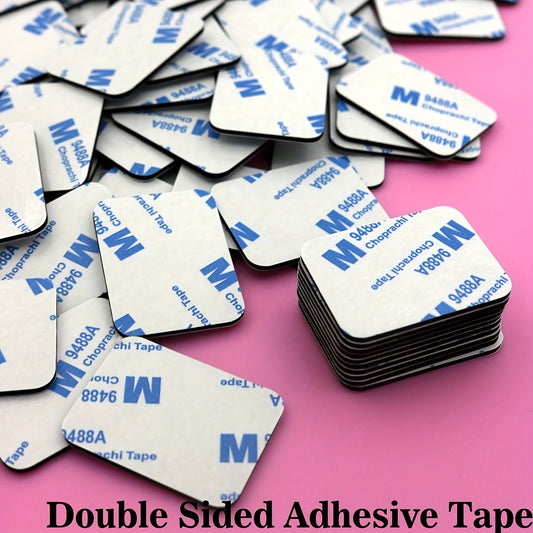 Set of 10/20/60 heavy-duty double-sided adhesive tape strips in black EVA foam for walls, floors, doors, and glass - durable.